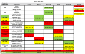 PLANNING ENTRAINEMENTS