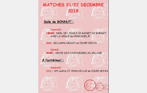 WEEK END DU 21/22 DECEMBRE