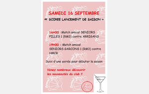 Soirée "Lancement de saison"