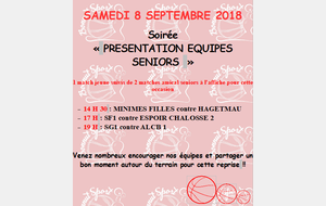 SOIREE PRESENTATION EQUIPES SENIORS
