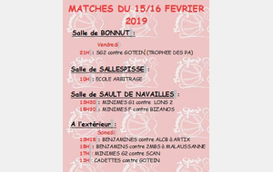 MATCH DU 15 FEVRIER