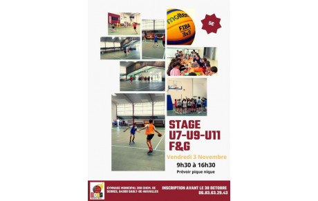 Stages Basket des Vacances de Toussaint